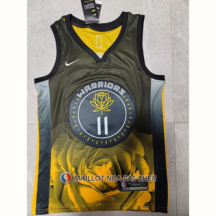 Maillot Golden State Warriors Klay Thompson NO 11 Ville 2022-23 Noir